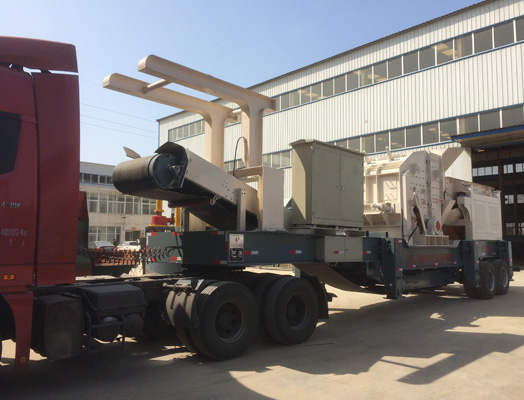 建筑垃圾移動(dòng)破碎站發(fā)往陜西西安