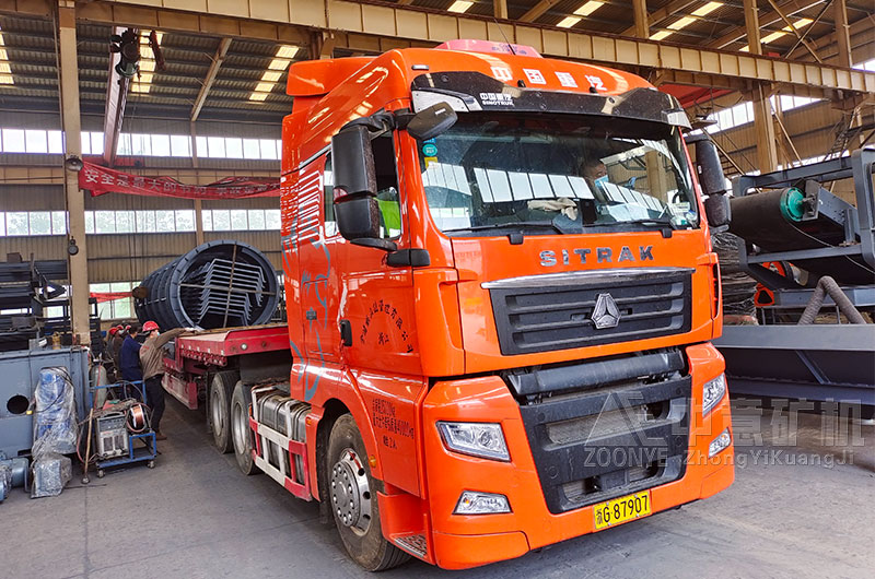 裝修垃圾再生利用EPC項(xiàng)目全套設(shè)備正在裝車