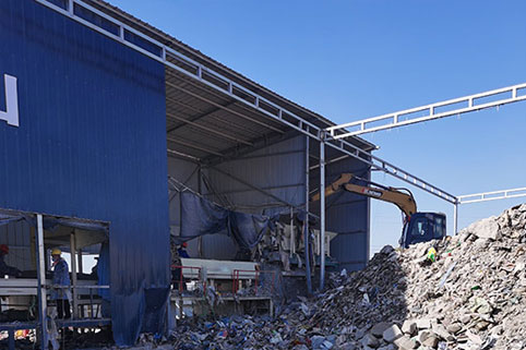 湖北武漢裝修垃圾處理生產(chǎn)線項(xiàng)目現(xiàn)場