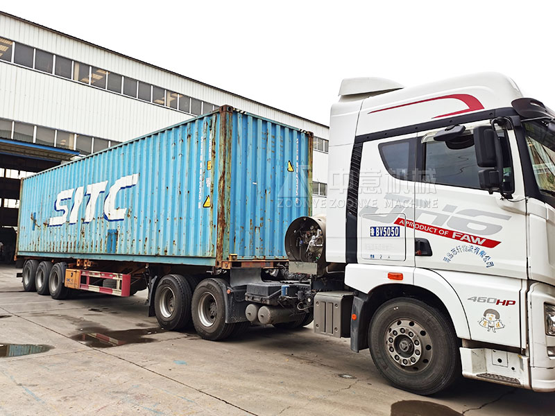 砂石設備裝車完畢