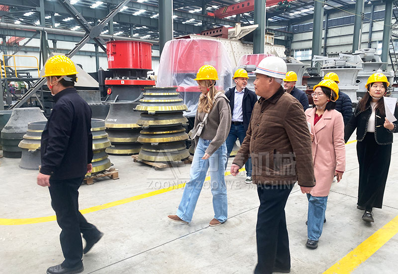 劉經(jīng)理帶領(lǐng)客戶(hù)參觀車(chē)間